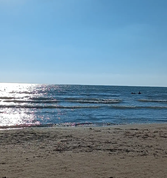 The sea and sandy beach at Durrës, Albania
